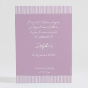 Faire-part de naissance Cadre photo noeud elegant*Faire-part Elégant Clearance