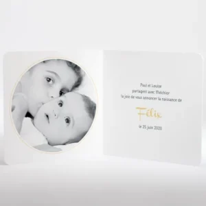 Faire-part de naissance Calin frangine*Faire-part Elégant Online
