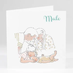 Faire-part de naissance Calin parents*Faire-part Elégant Sale
