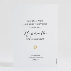 Faire-part de naissance Canopee*Faire-part Elégant Outlet