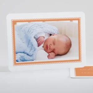 Faire-part de naissance Cadre perle chic*Faire-part Elégant Best