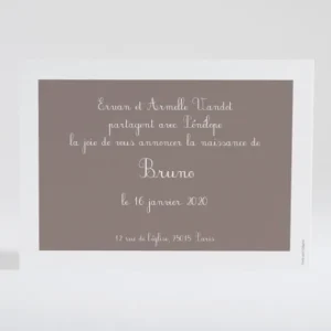 Faire-part de naissance Cadre sobre et elegant*Faire-part Elégant New