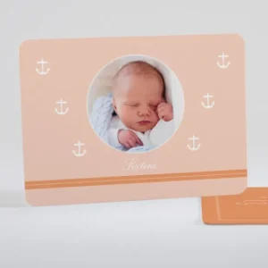 Faire-part de naissance Cascade d'ancres marines*Faire-part Elégant New