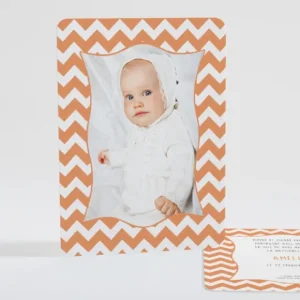 Faire-part de naissance Cadre zigzag scandinave*Faire-part Elégant Sale