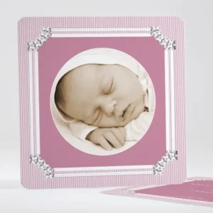 Faire-part de naissance Cadre baroque et elegant*Faire-part Elégant Discount