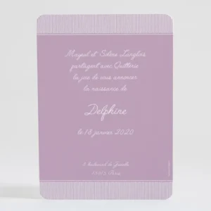 Faire-part de naissance Cadre photo noeud elegant*Faire-part Elégant Clearance