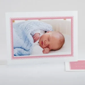 Faire-part de naissance Cadre perle chic*Faire-part Elégant Best