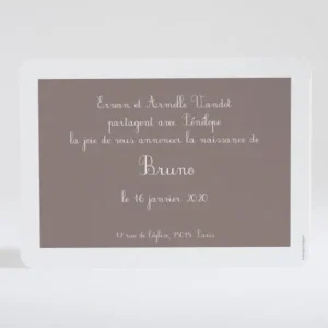 Faire-part de naissance Cadre sobre et elegant*Faire-part Elégant New