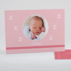 Faire-part de naissance Cascade d'ancres marines*Faire-part Elégant New