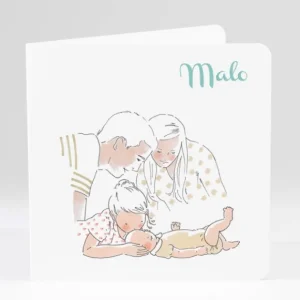 Faire-part de naissance Calin parents*Faire-part Elégant Sale