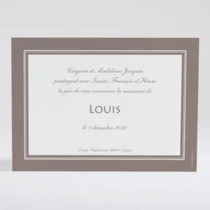 Faire-part de naissance Cadre elegant*Faire-part Elégant Discount