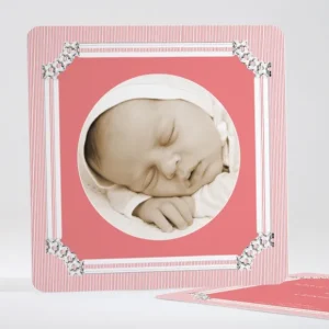 Faire-part de naissance Cadre baroque et elegant*Faire-part Elégant Discount