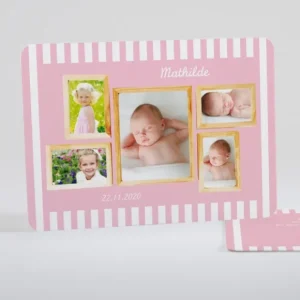 Faire-part de naissance Cadres en folie*Faire-part Elégant Best