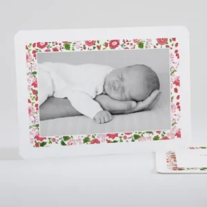 Faire-part de naissance Cadre liberty*Faire-part Elégant Outlet