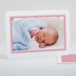 Faire-part de naissance Cadre perle chic*Faire-part Elégant Best