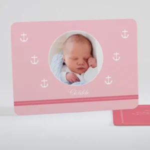 Faire-part de naissance Cascade d'ancres marines*Faire-part Elégant New