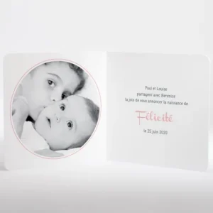 Faire-part de naissance Calin frangine*Faire-part Elégant Online