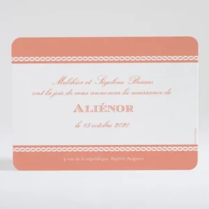 Faire-part de naissance Chaine raffinee*Faire-part Elégant Outlet