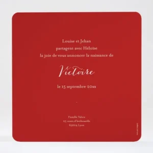 Faire-part de naissance Charme*Faire-part Elégant Outlet
