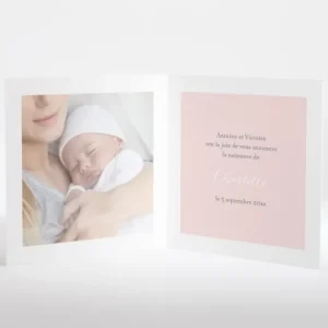 Faire-part de naissance Chuchotement photo*Faire-part Elégant Fashion