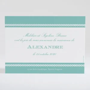 Faire-part de naissance Chaine raffinee*Faire-part Elégant Outlet
