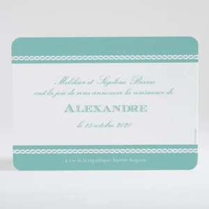 Faire-part de naissance Chaine raffinee*Faire-part Elégant Outlet