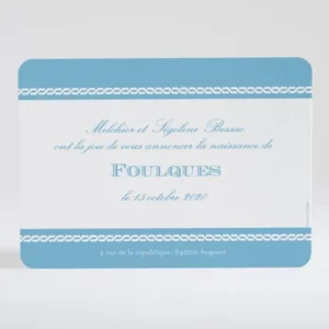 Faire-part de naissance Chaine raffinee*Faire-part Elégant Outlet