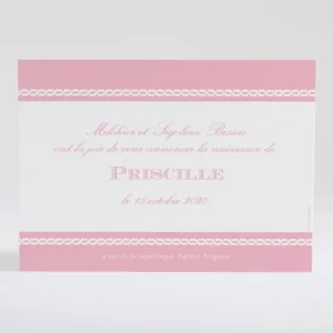 Faire-part de naissance Chaine raffinee*Faire-part Elégant Outlet