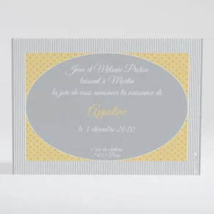 Faire-part de naissance Chic & choc*Faire-part Elégant Clearance