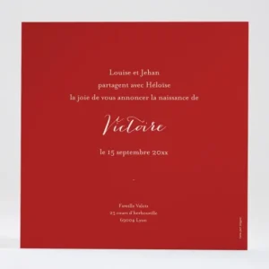 Faire-part de naissance Charme*Faire-part Elégant Outlet