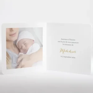 Faire-part de naissance Chuchotement photo*Faire-part Elégant Fashion