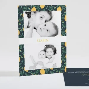 Faire-part de naissance Citronne*Faire-part Elégant New
