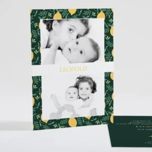 Faire-part de naissance Citronne*Faire-part Elégant New