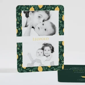 Faire-part de naissance Citronne*Faire-part Elégant New