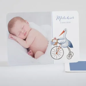 Faire-part de naissance Cigogne chic*Faire-part Elégant New