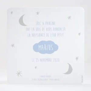 Faire-part de naissance Ciel etoile*Faire-part Elégant Clearance