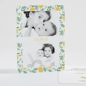 Faire-part de naissance Citronne*Faire-part Elégant New