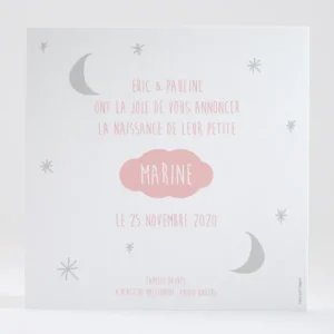 Faire-part de naissance Ciel etoile*Faire-part Elégant Clearance