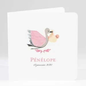Faire-part de naissance Cigogne*Faire-part Elégant Fashion