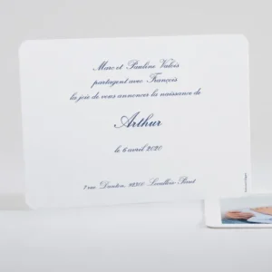 Faire-part de naissance Classique rectangulaire*Faire-part Elégant New