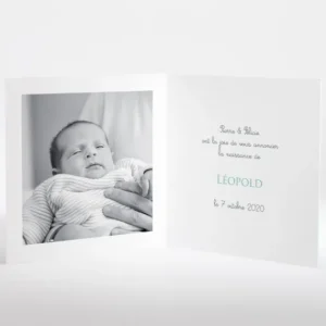 Faire-part de naissance Couronne Garcon*Faire-part Elégant Fashion