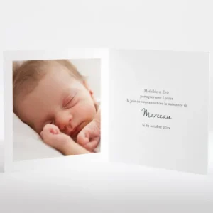 Faire-part de naissance Couronne de fleurs*Faire-part Elégant Discount