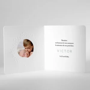 Faire-part de naissance Couronnement*Faire-part Elégant Hot