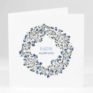 Faire-part de naissance Couronne en fleurs*Faire-part Elégant Sale