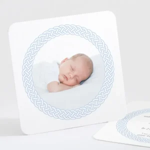 Faire-part de naissance Couronne tressee photo*Faire-part Elégant Outlet