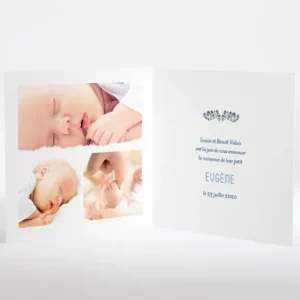 Faire-part de naissance Couronne en fleurs*Faire-part Elégant Sale