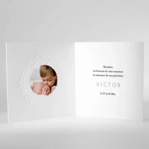 Faire-part de naissance Couronnement*Faire-part Elégant Hot