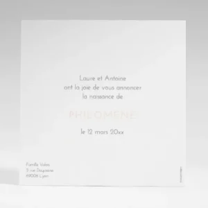 Faire-part de naissance Conte de fees argent*Faire-part Elégant Online