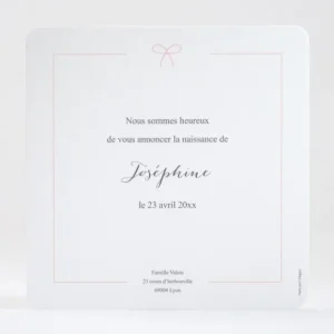 Faire-part de naissance Couronne nouee*Faire-part Elégant Best