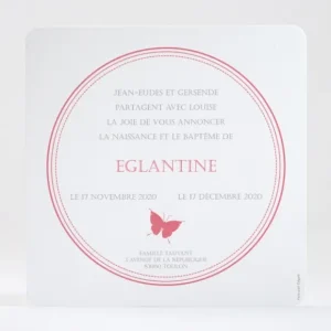 Faire-part de naissance Comme un papillon*Faire-part Elégant Sale